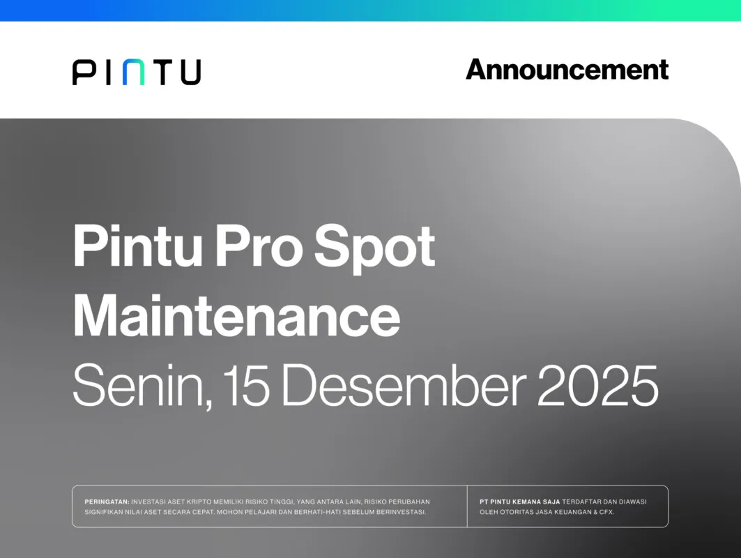 Gambar Pengumuman: Maintenance Pintu Pro pada 15 Desember 2025