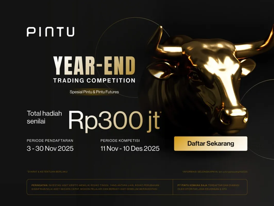 Gambar Tutup Akhir Tahun 2025, Aplikasi PINTU Gelar Year-End Trading Competition 2025 Berhadiah Total Rp300 Juta!
