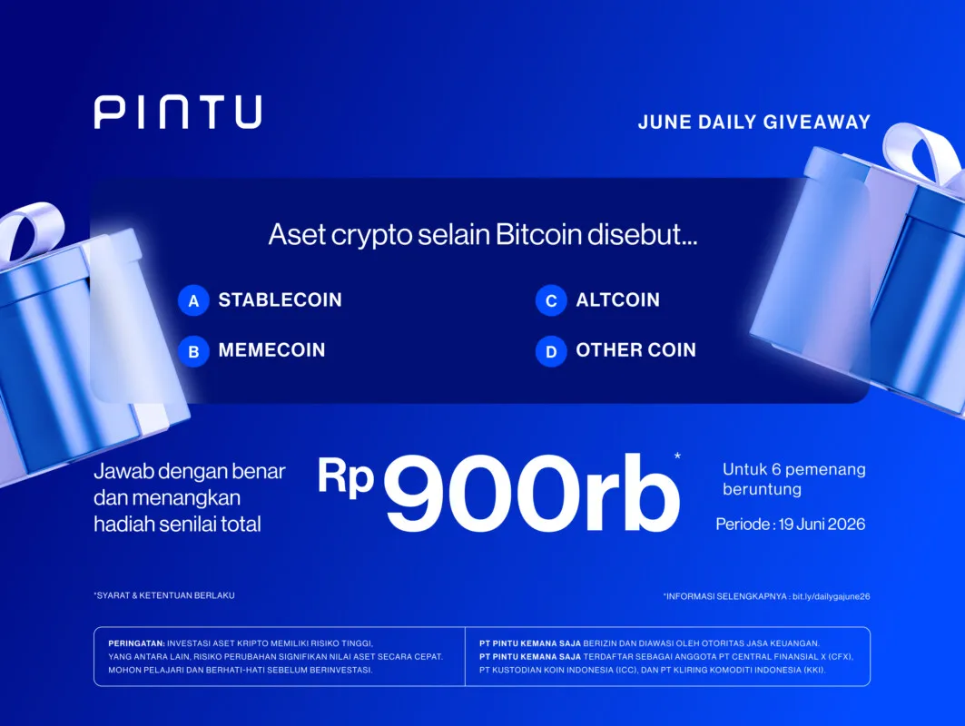 Gambar June Daily Giveaway: Ikut dan Menangkan USDT Senilai Total Rp900.000!
