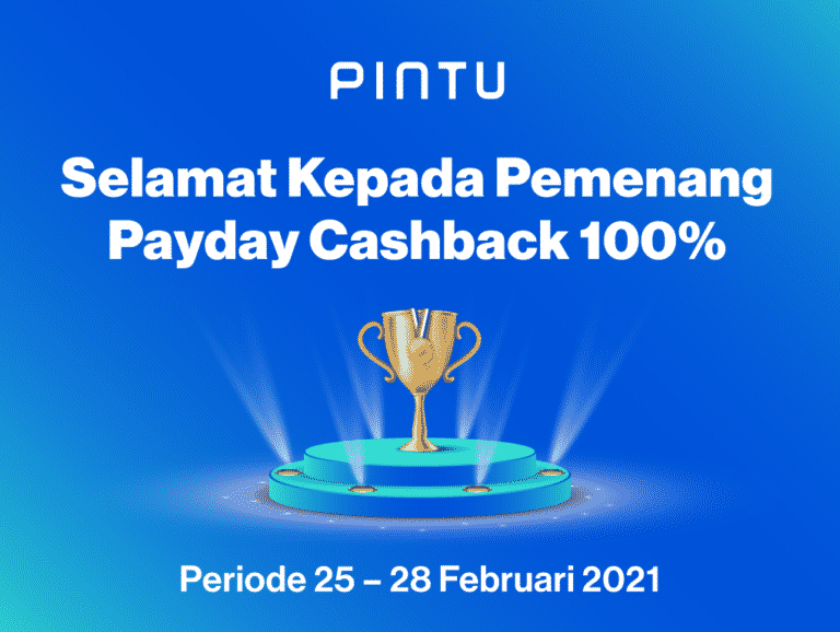 Pengumuman Pintu Payday Cashback 100% (25-28 Februari 2021) | Pintu Jual Beli Bitcoin