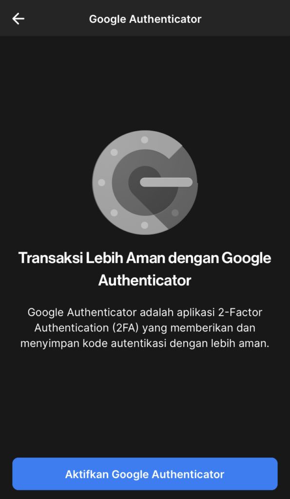 Fitur Google Authenticator