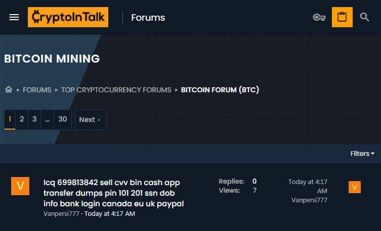 forum di discussione bitcoin