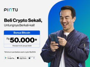 Beli Crypto Sekali, Bonus Bitcoin Rp50 Ribu!