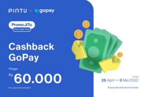 Promo GoPay x Pintu April 2022: Cashback GoPay Hingga Rp60.000