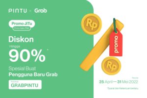 Promo Grab x Pintu 2022: Diskon Grab hingga 90%