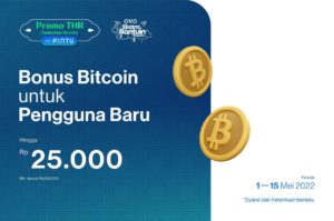 Promo OVO x Pintu Mei 2022: Gratis Bitcoin Rp25.000