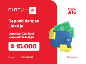 Promo Pintu x LinkAja Juli 2022: Cashback Biaya Admin Hingga Rp15.000