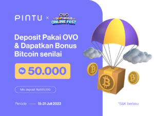 Promo Gajian Pintu x OVO Juli 2022: Dapatkan Gratis Bitcoin Rp50.000