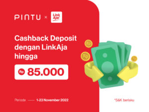 Promo Pintu x LinkAja November 2022: Cashback Saldo Bonus LinkAja Hingga Rp85.000