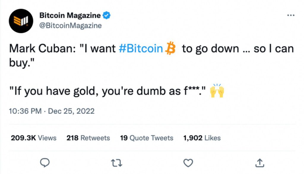 Akun Twitter Bitcoin Magazine