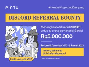 Pintu Discord Referral Bounty II: Undang Teman, Dapatkan USDT Gratis!