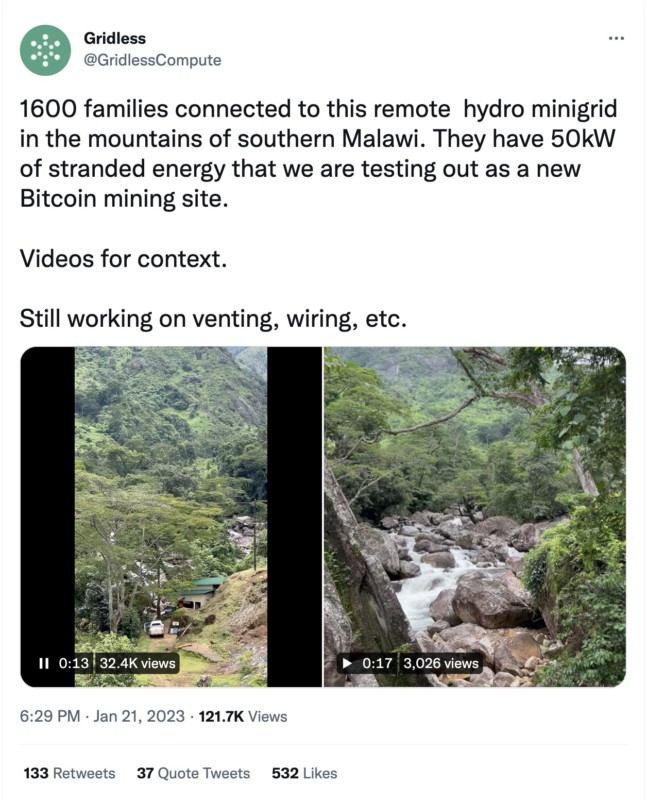 Penambangan Bitcoin di Malawai