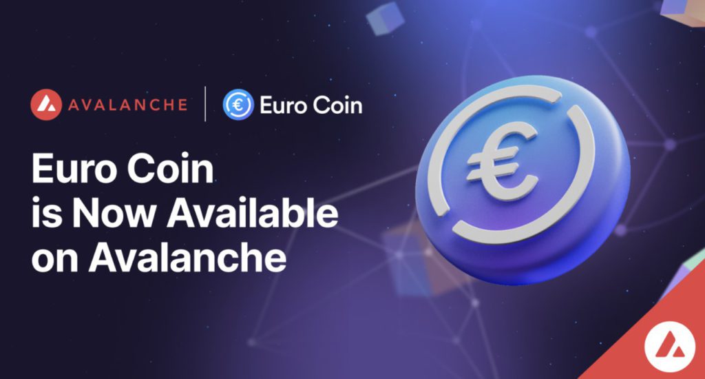 circle euro coin meluncur di avalanche