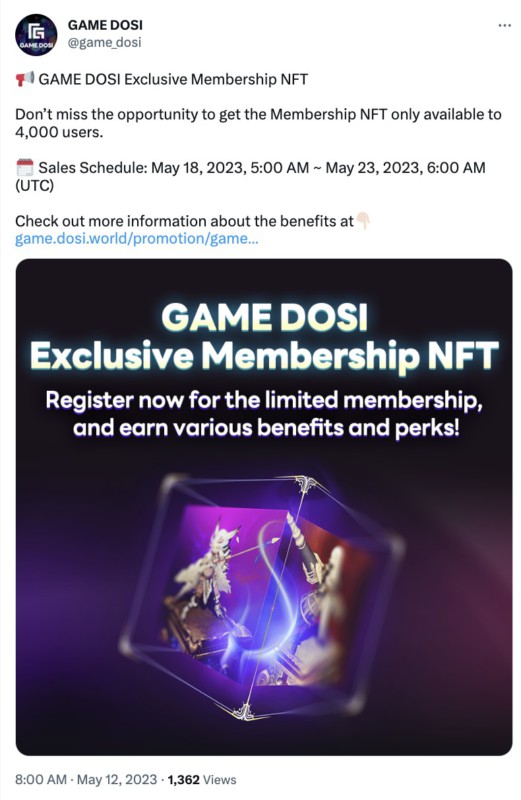 membership nft game dosi