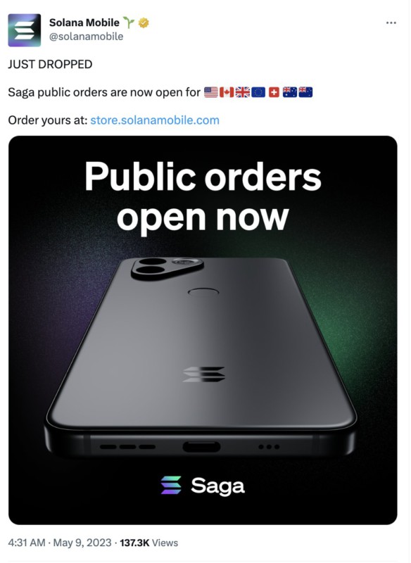 solana mobile saga telah resmi dijual