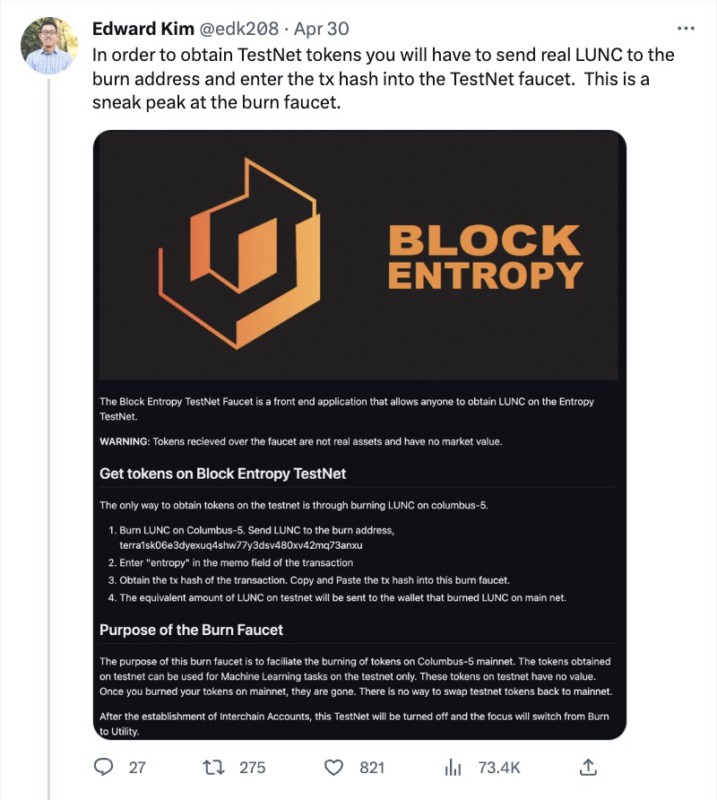 token block entropy