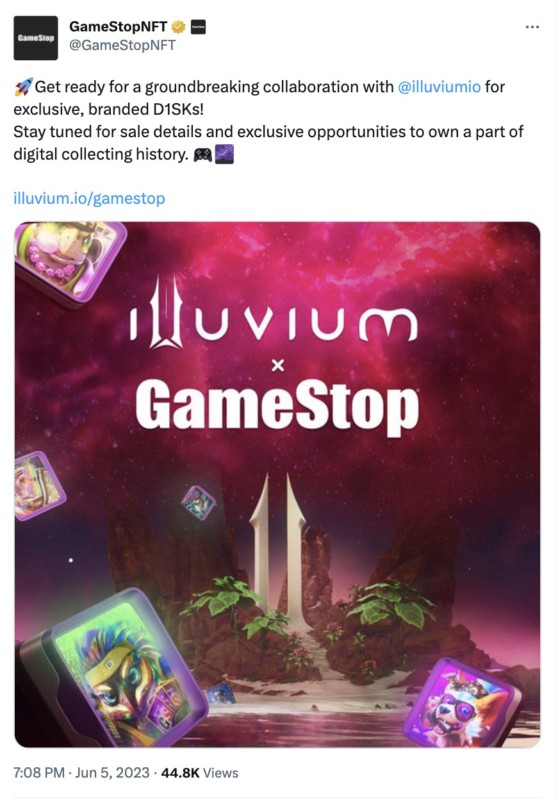 gamestop berkolaborasi dengan illuvium
