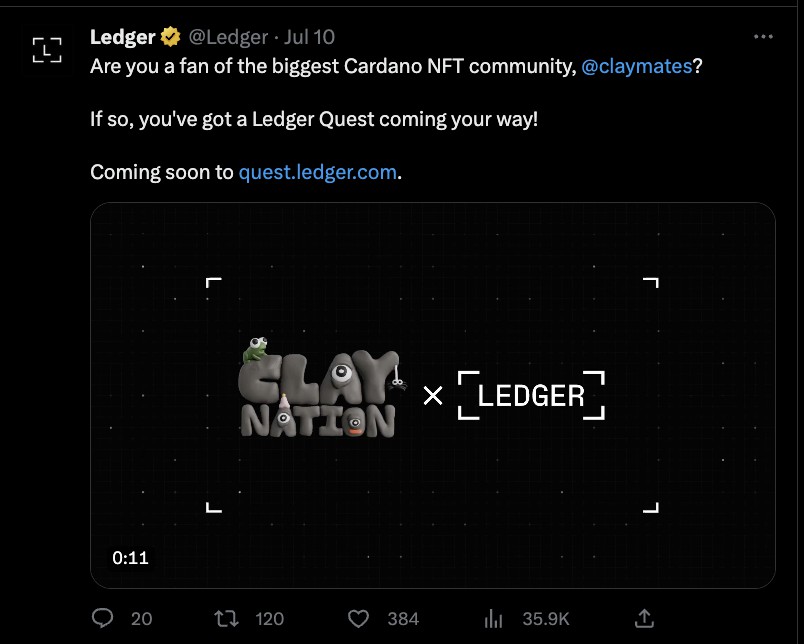 ledger quest x clay nation