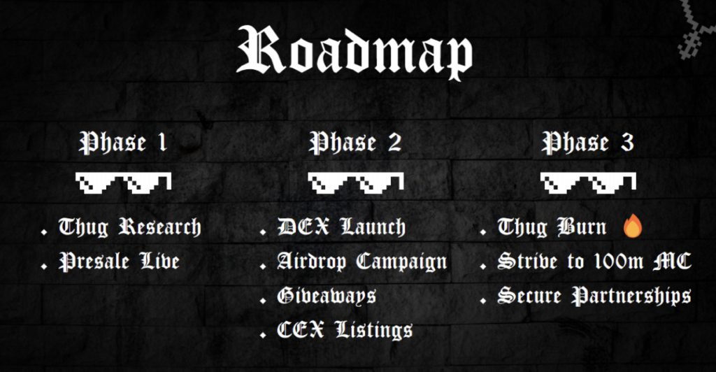 roadmap memecoin thug life token