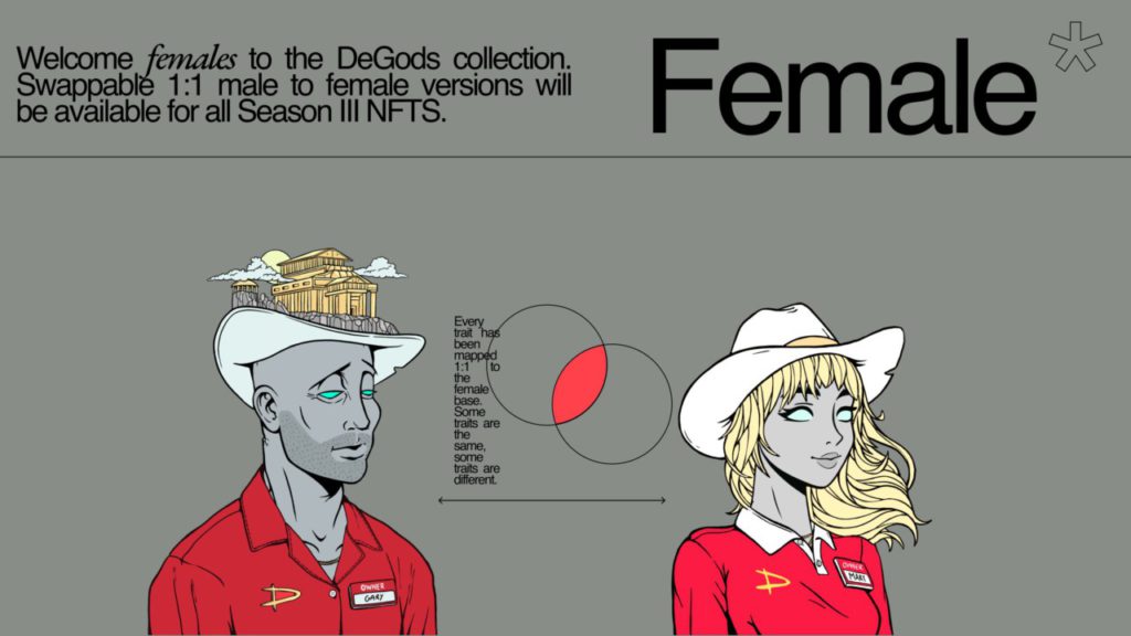 male and female degods nft
