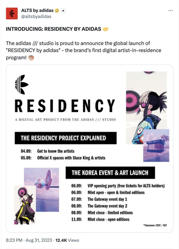 residency by adidas
