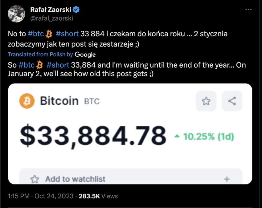 Rafał Zaorski dan Prediksinya Terhadap Bitcoin