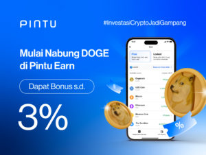 Nabung Dogecoin (DOGE), Hingga 3% APY di Pintu Earn!