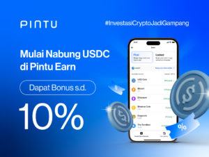 Nabung USD Coin (USDC), Hingga 10% APY di Pintu Earn!