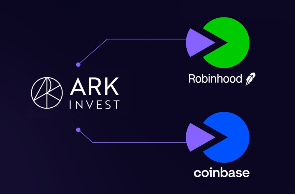 robinhood vs coinbase ark invest