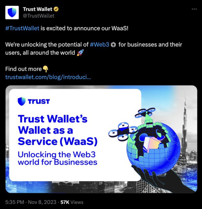 trust wallet inovasi waas