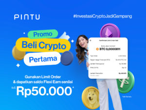 Beli Crypto Pertama, Dapatkan Bonus USDT, DOGE & ETH s.d Rp50.000 dalam Flexi Earn!