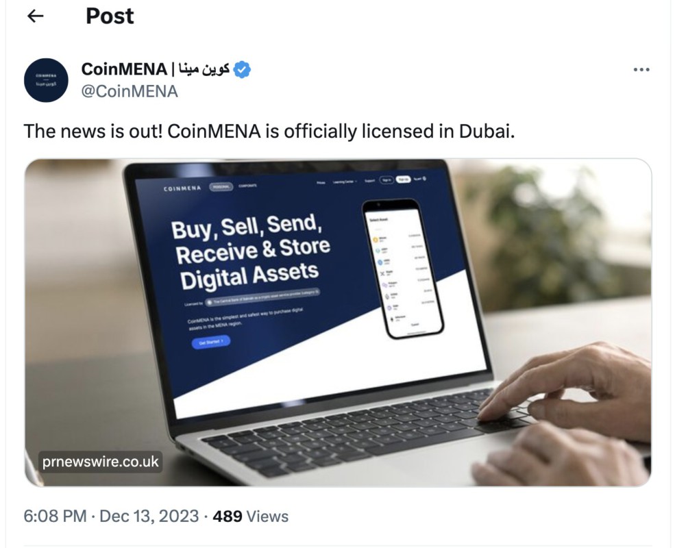 coinmena fze lisensi dubai