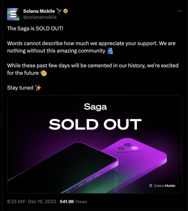 solana saga sold out