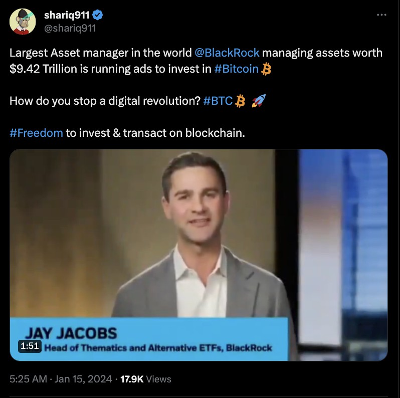 blackrock luncurkan iklan bitcoin