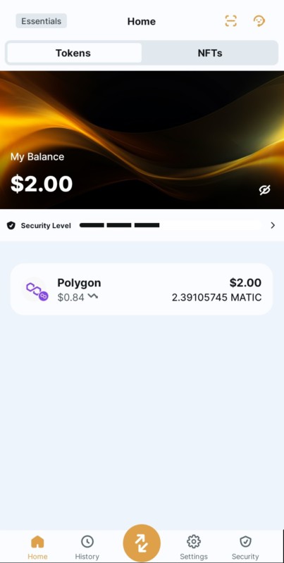 zengo wallet interface