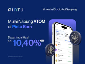 Nabung Cosmos (ATOM) di Pintu Earn, Dapatkan APY Hingga 10,40%