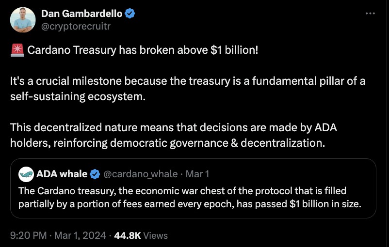 cardano treasury