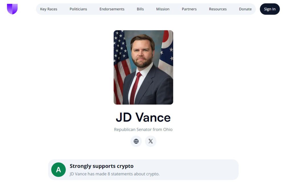 jd vance crypto