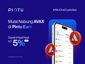 Nabung Avalanche (AVAX), Hingga 5% APY di Pintu Earn!