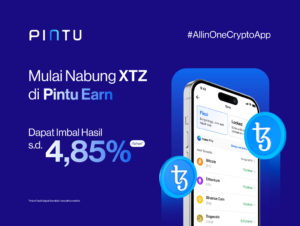 Nabung Tezos (XTZ), Hingga 4,85% APY di Pintu Earn!