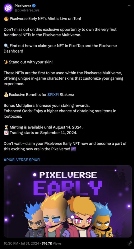 pixelverse token nft