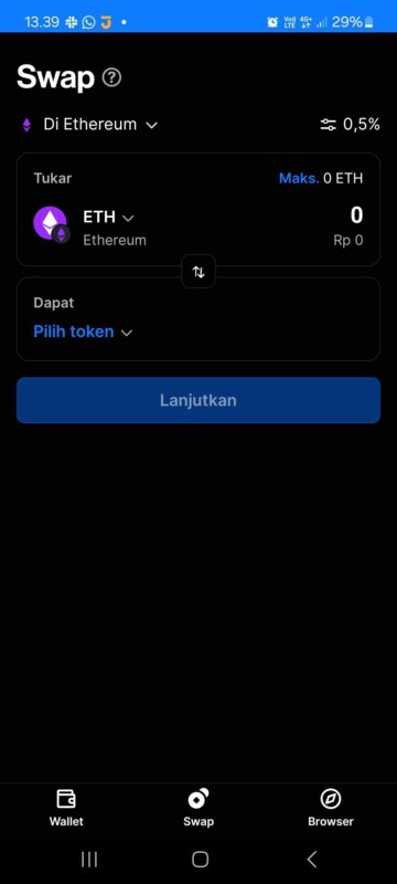 cara swap ethereum termudah indonesia