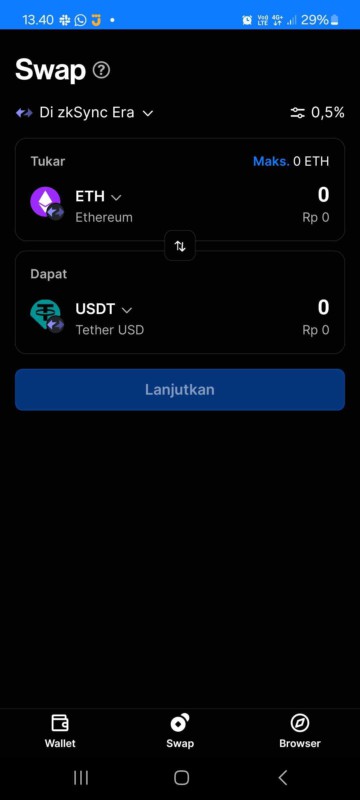 cara swap zksync era