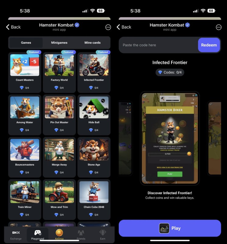 mini app diamond hamster kombat