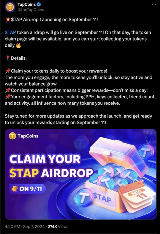 tapcoin airdrop