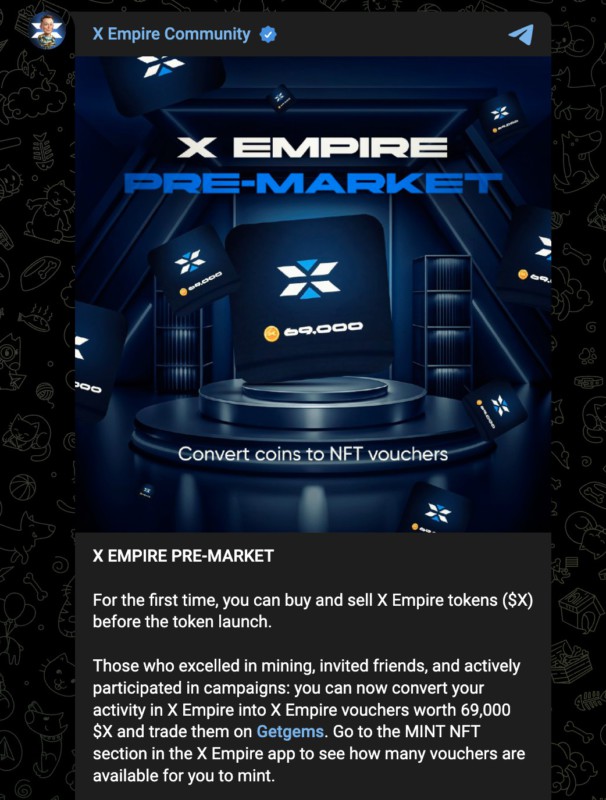 x empire pre market