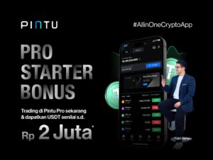 Beli Crypto Pertamamu di Pintu Pro, Dapatkan Reward USDT hingga Rp2.000.000!