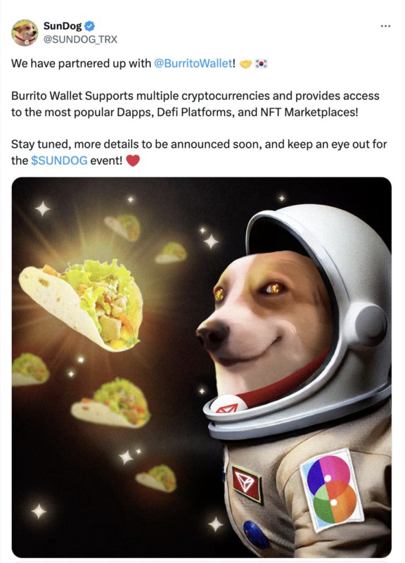 memecoin sundog dan burrito wallet