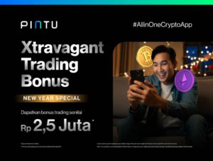 New Year XTRAVAGANZA: Beli Crypto Pertama di Pintu Pro & Menangkan Hadiah Rp2.500.000!