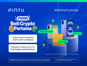 Beli Crypto Pertamamu, Menangkan Grand Prize iPhone 16 256GB, Samsung A56 5G, dan Emas 2 Gram!